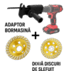 Adaptor bormasina + 2 x Discuri de șlefuit