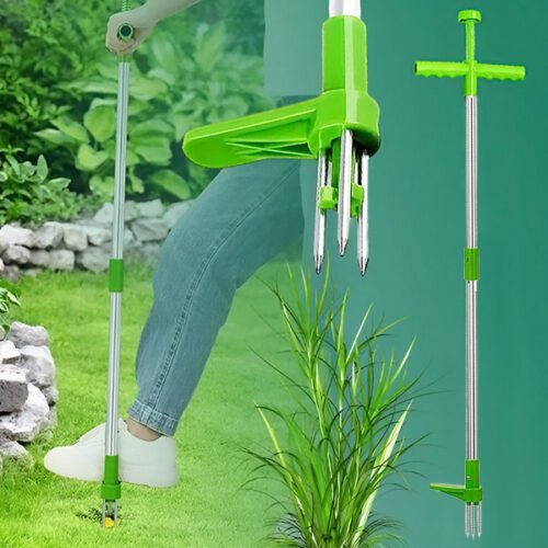 Extractor de buruieni cu mâner lung – îndepărtează buruienile din rădăcină, fără să te apleci